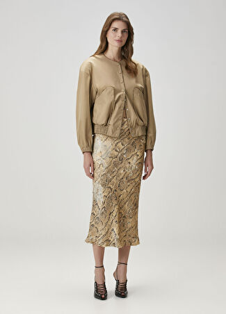 Dries Van Noten Kadın Bej Midi Etek 36 It