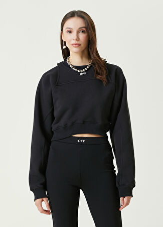 Off-white Kadın Siyah Logolu Sweatshirt Xs