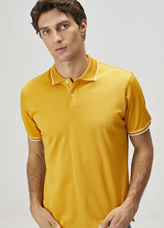Beymen Collection Collection Erkek Şeftali Çizgi Detaylı T-Shirt Turuncu Xl It
