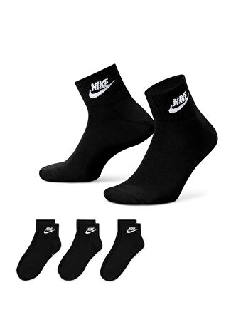 Nike Erkek Everyday Essential 3lü Siyah Çorap Seti S