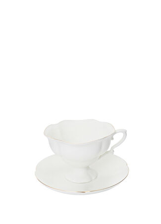 Imperial Porcelain Ayaklı Golden Ribbon Porselen Çay Fincanı Çok Renkli -1