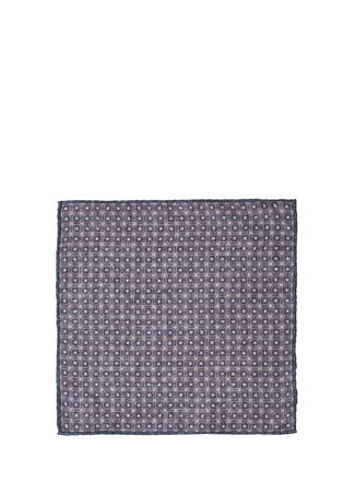 Brunello Cucinelli Erkek Colorblocked Mikro Desenli İpek Poşet Mendil