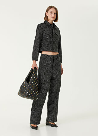 Marc Jacobs Kadın Oversized Siyah Troklu Jean Pantolon 24 Us