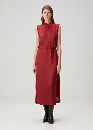 Zadig&voltaire Kadın Bordo Midi Elbise Xs