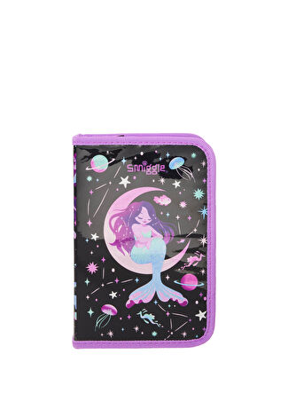 Smiggle Kız Çocuk Limitless Denizkızı Desenli Kalemlik Seti Siyah -1
