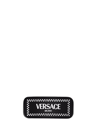 Versace Kadın Left Crystal Siyah Logo Detaylı Saç Tokası