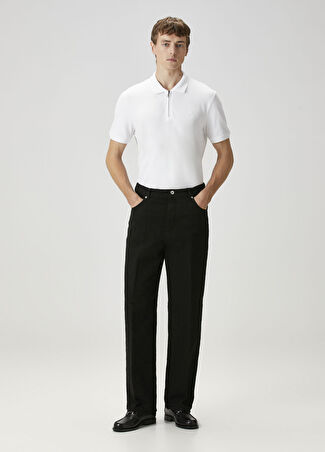 Ferragamo Erkek Siyah Logo Desenli Pantolon 50 It