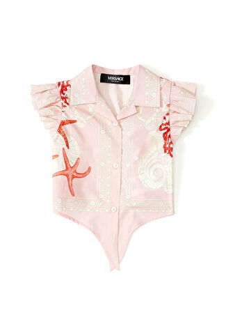 Versace Kız Bebek Barocco Sea Pembe Gömlek 12-18 Ay