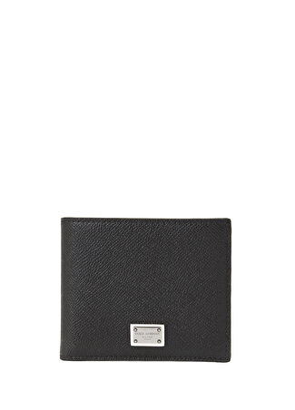 Dolce&gabbana Erkek Siyah Logo Detaylı Deri Cüzdan -1