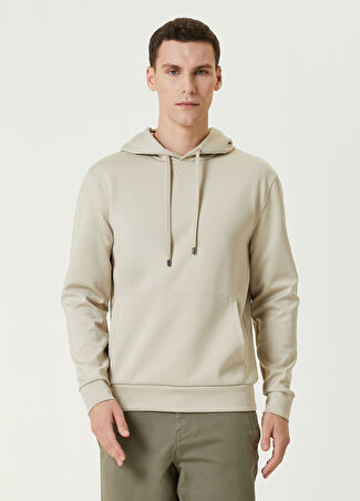 Pal Zileri Erkek Açık Kahverengi Kapüşonlu Sweatshirt 50 It