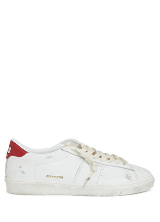 Golden Goose Erkek Matchstar Kırmızı Beyaz Deri Sneaker 40
