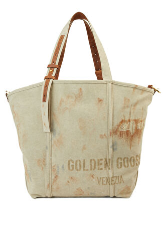 Golden Goose Kadın 27/4 Tote Bej Alışveriş Çantası