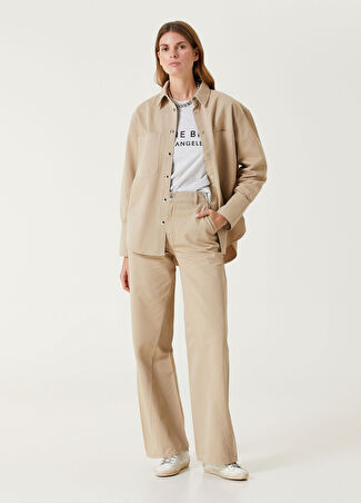 Anine Bing Kadın Vizon Wide Leg Pantolon 24 Us