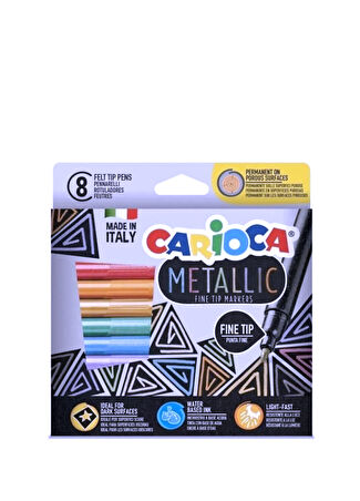 Carioca 8 Li Metalik Keçeli Boya Kalemi Çok Renkli -1