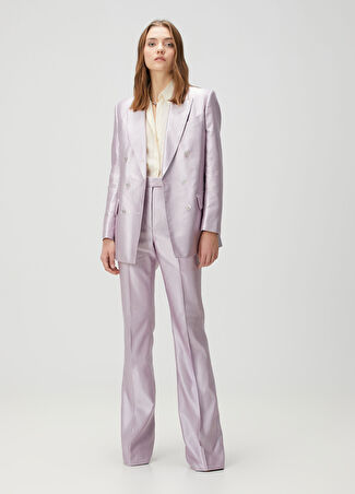 Tom Ford Kadın Dokulu İpek Pantolon Mor 38 It