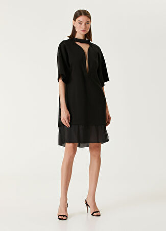 Victoria Beckham Kadın Siyah Mini Elbise 8 Us