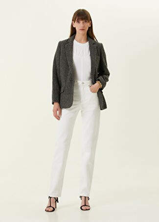 Etoile Isabel Marant Kadın Beyaz Straight Jean Pantolon 34 Fr