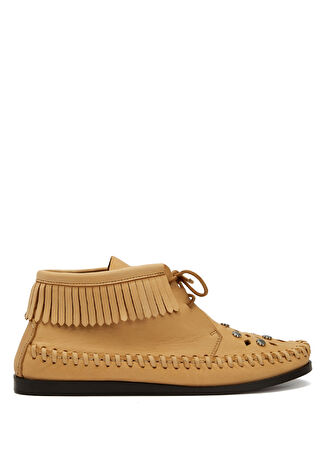 Isabel Marant Kadın Felsa Kum Püsküllü Deri Loafer Bej 36
