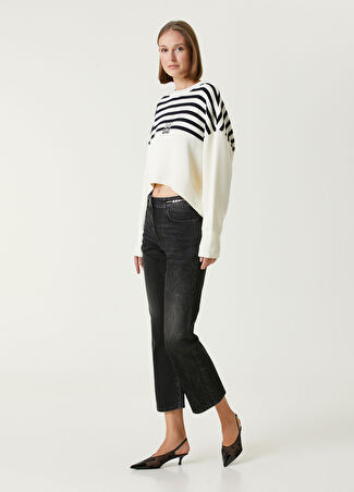 Givenchy Kadın Siyah Bootcut Jean Pantolon 25 Us