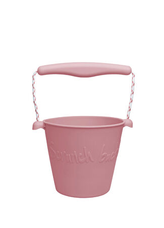 Scrunch Çocuk Silikon Pembe Katlanabilir Plaj Kovası -1