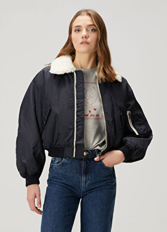 Re/done Kadın Lacivert Bomber Ceket S