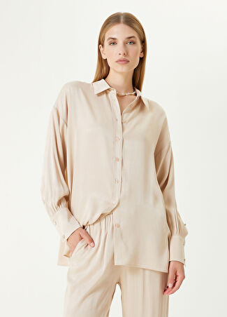 Beymen Collection Collection Kadın Şampanya Gömlek Altın Rengi 34