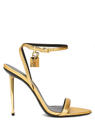 Tom Ford Kadın Gold Deri Sandalet Altın Rengi 37.5 -1