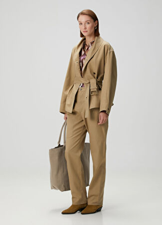 Etoile Isabel Marant Kadın Philna Camel Pantolon Kahverengi 34 Fr