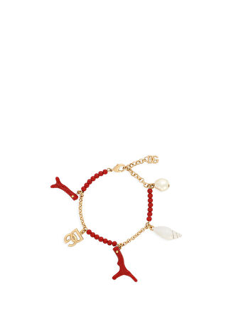 Dolce&gabbana Kadın Kırmızı Gold Bileklik