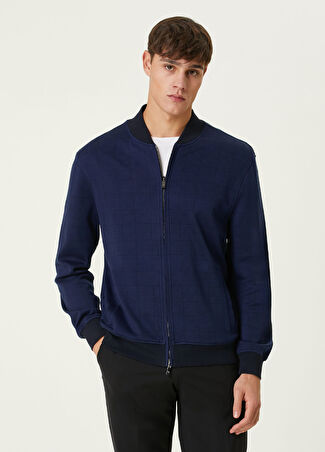 Pal Zileri Erkek Lacivert Desenli Sweatshirt 50 It