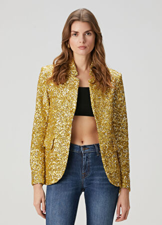 Zadig&voltaire Kadın Payetli Blazer Sarı S