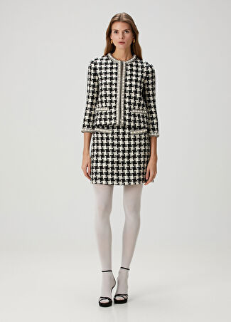 Valentino Kadın Siyah Mini Tweed Etek 40 It