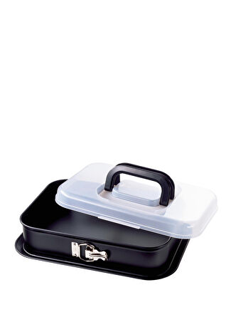 Kaiser Bake & Take Kelepçeli Kapaklı 36x24cm Kek Kalıbı Siyah - 1