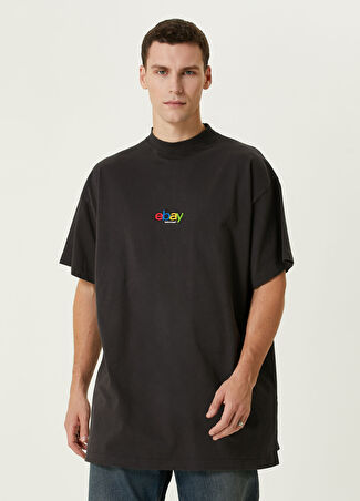 Balenciaga Erkek Ebay Siyah Oversized T-Shirt 1 Us