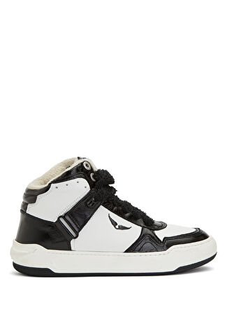 Zadig&voltaire Kadın Siyah Beyaz Deri Sneaker 38