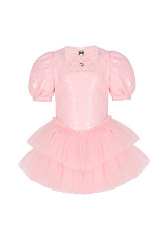 Lilly Bliss Kız Çocuk Luna Pembe Elbise 5-6 Yaş - 1