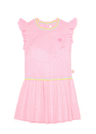 Billieblush Kız Çocuk Pembe Pileli Elbise 18 Ay