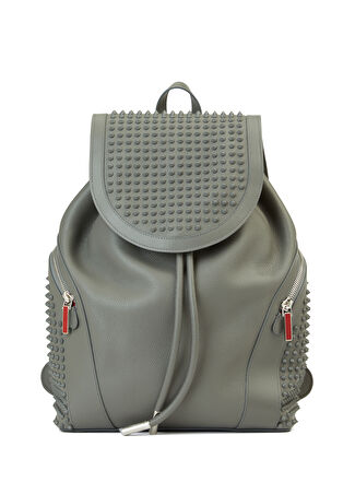 Christian Louboutin Erkek Koyu Gri Deri Sırt Çantası -1