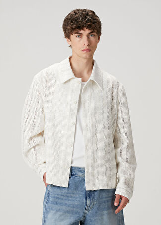 Solid Homme Erkek Crochet Triko Gömlek Bej 44 It