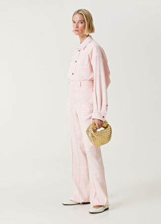 Bottega Veneta Kadın Notebook Pembe Flared Pantolon 38 It