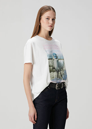 Zadig&voltaire Kadın Beyaz Baskılı T-Shirt L
