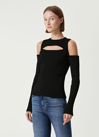 Mcqueen Kadın Siyah Kesim Detaylı Bluz S