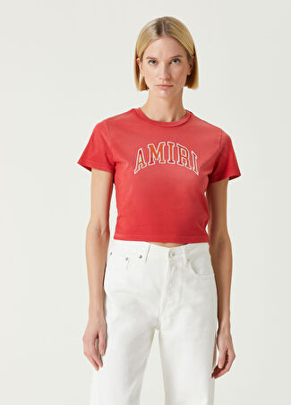 Amiri Kadın Pembe Logolu T-Shirt Xs