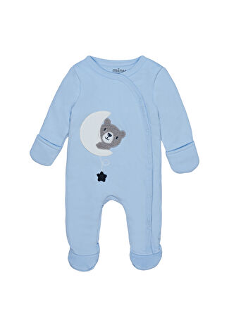 Minycenter Erkek Bebek Mavi Tulum 9-12 Ay -1