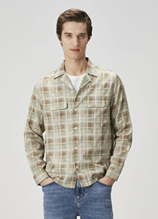 Allsaints Erkek Seattle Ekose Desenli Organik Pamuk Gömlek S