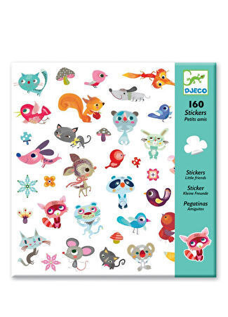 Djeco Small Friends Çıkartmalar Çok Renkli -1
