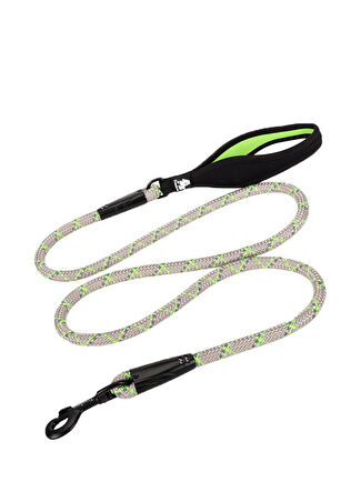 Love Yeşil-gri Neoprene Süngerli Halat Köpek Tasma Kayışı Gri M -1