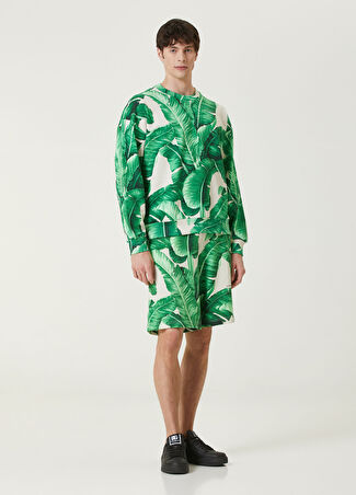 Dolce&gabbana Erkek Banano Yeşil Beli Kordonlu Desenli Bermuda 46 It