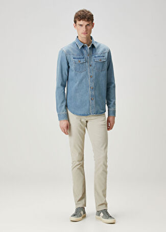 Tom Ford Erkek Slim Fit Fildişi Jean Pantolon Bej 31 Us