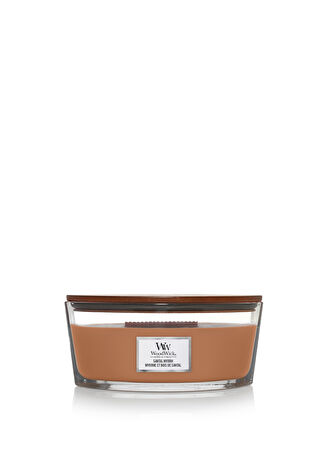 Woodwick Santal Elips Kahverengi Sandal Ağacı Ve Vanilya Kokulu Mum 453 G -1